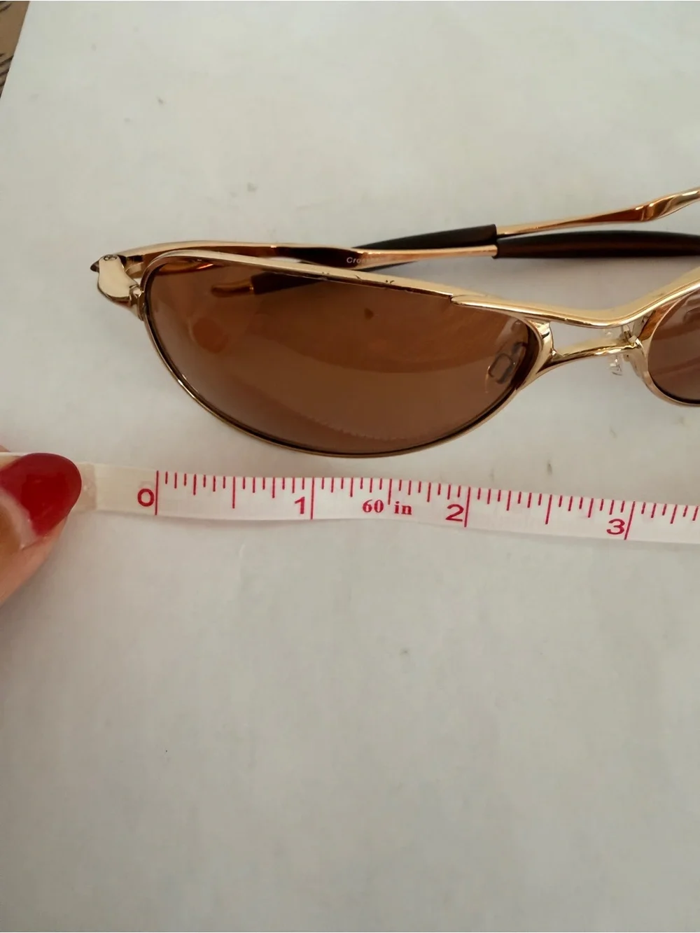 Oakley Crosshair Small Sunglasses Gold Irridium 05975 Unisex